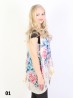 Multi-way Floral Chiffon Shawl W/ Button